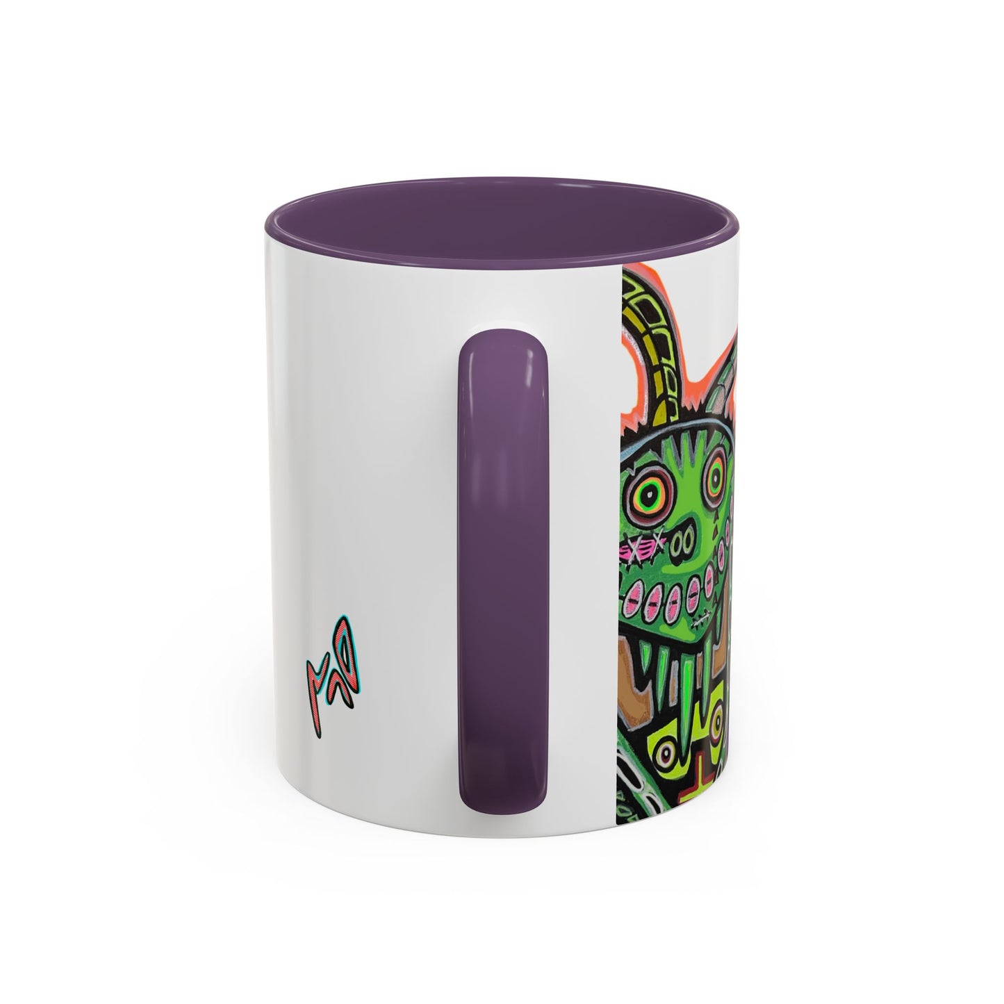 Colorful RYDER.   Abstract Jester Accent Coffee Mug — MovinchiArtDesigns