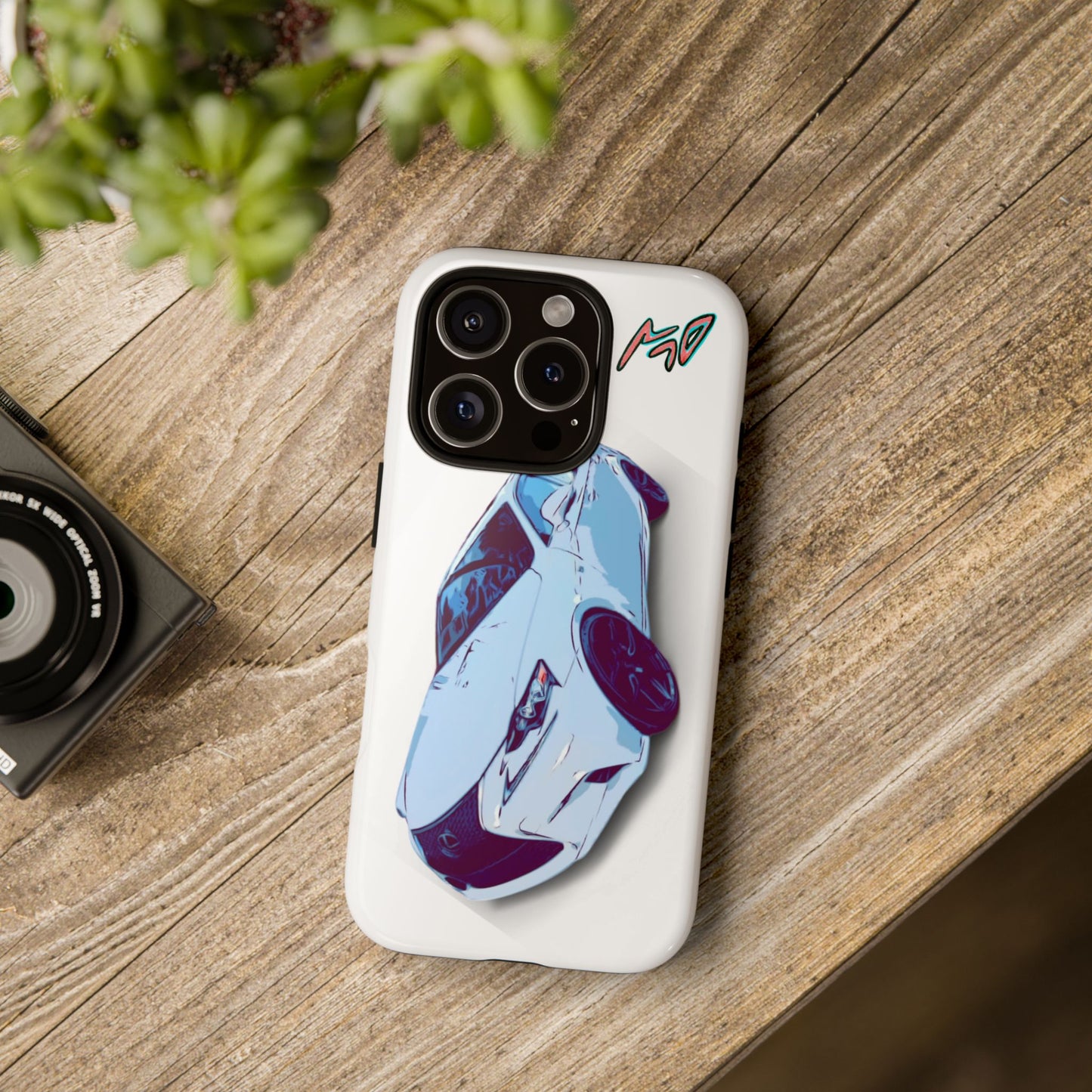 Melvin White Sports Car Phone Case - Retro Pop Art Supercar Protective Tough Case