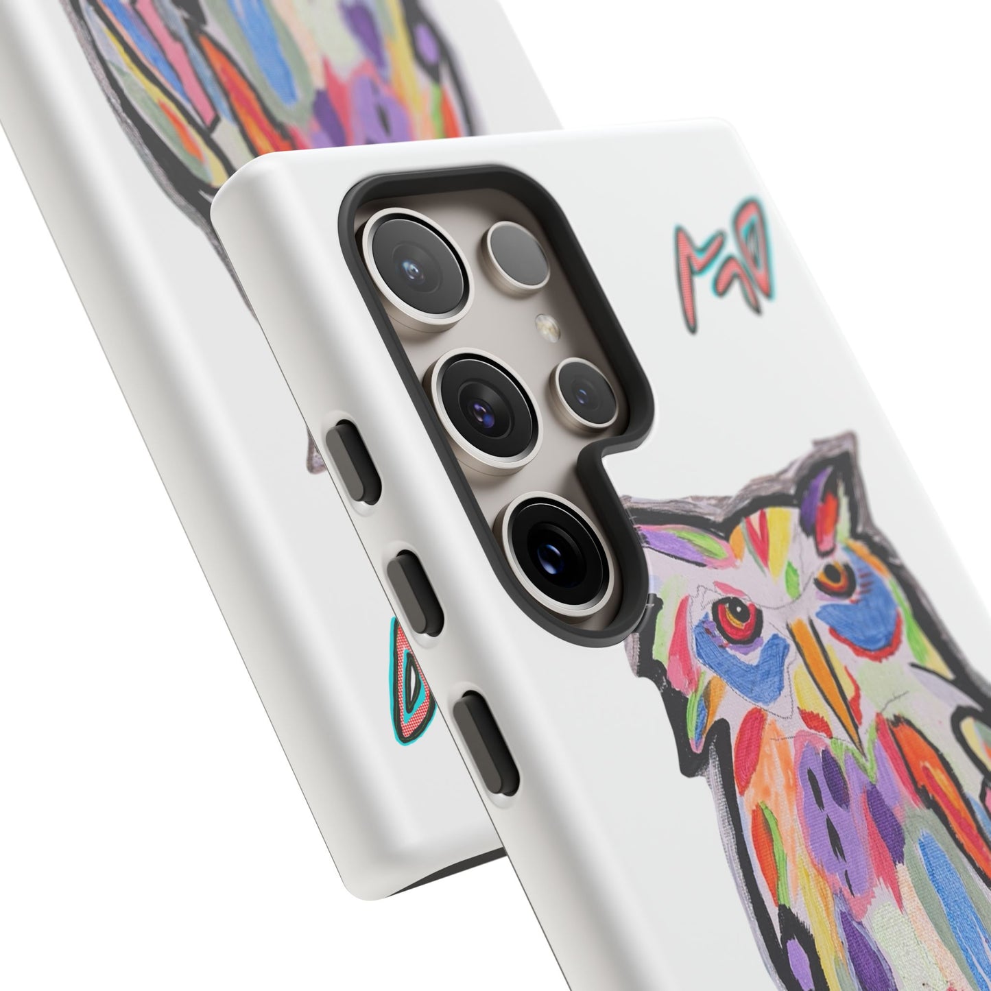 Colorful Owl Phone Case — Artistic Owl Illustration Tough Case