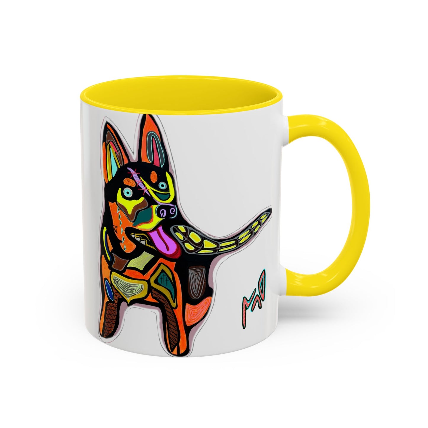 Colorful Pop Art Dog Accent Coffee Mug — Vibrant French Bulldog Design (11/15 oz)