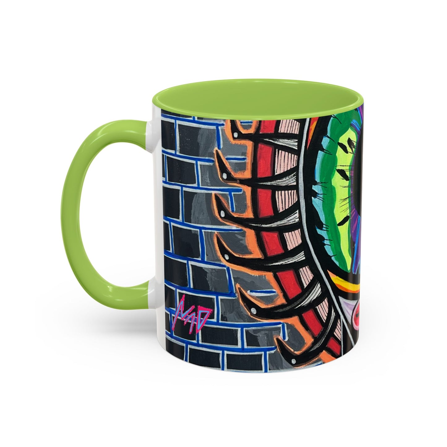 Abstract Street-Art Eye Coffee Mug — Colorful Graffiti Accent Mug (11/15 oz)