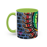 Abstract Street-Art Eye Coffee Mug — Colorful Graffiti Accent Mug (11/15 oz)