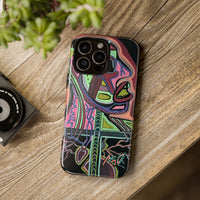 HEART ATTACK Abstract Neon Face Tough Phone Case – Vibrant Art Phone Cover