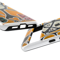 Abstract TAINO  Tribal Art Phone Case – Bold Orange Graphic Protective Cover