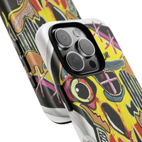 VINCENT.  Skull Riot Phone Case – Colorful Abstract Horror Art Protective Cover