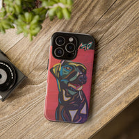 Colorful Pit LABRADOR Tough Phone Case — Vibrant Pop Art Dog Design