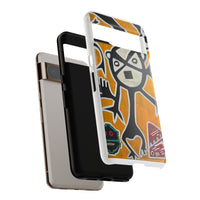 Abstract TAINO  Tribal Art Phone Case – Bold Orange Graphic Protective Cover