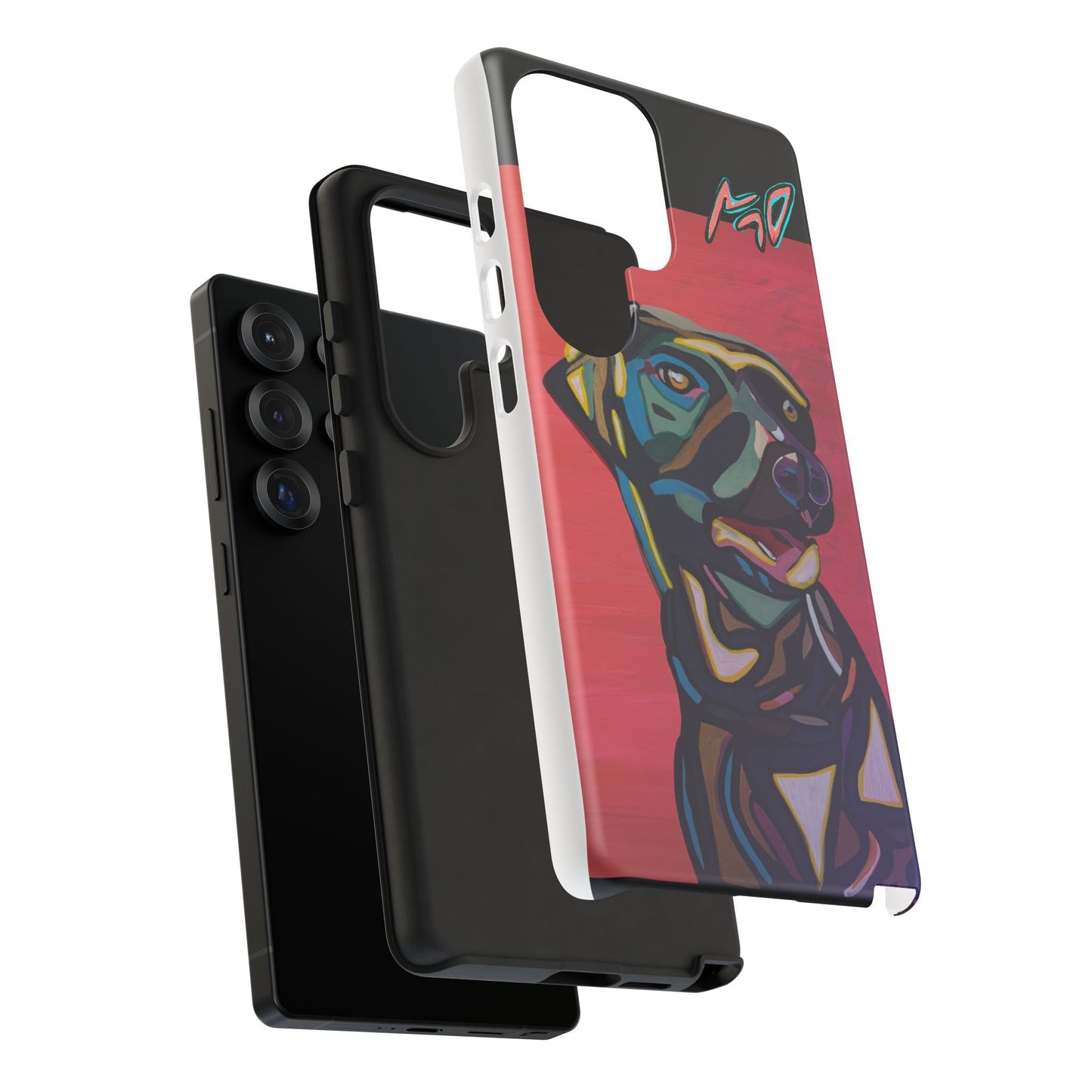 Colorful Pit LABRADOR Tough Phone Case — Vibrant Pop Art Dog Design
