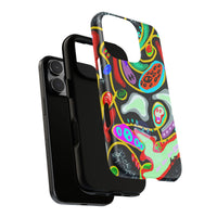 CRAZY4  Abstract Neon Skull Phone Case — Colorful Psychedelic Protective Cover