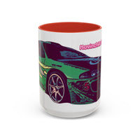 Coffee Mug —ECLIPSE  Neon Sports Car Design with "MovinchiArtDesigns" Logo