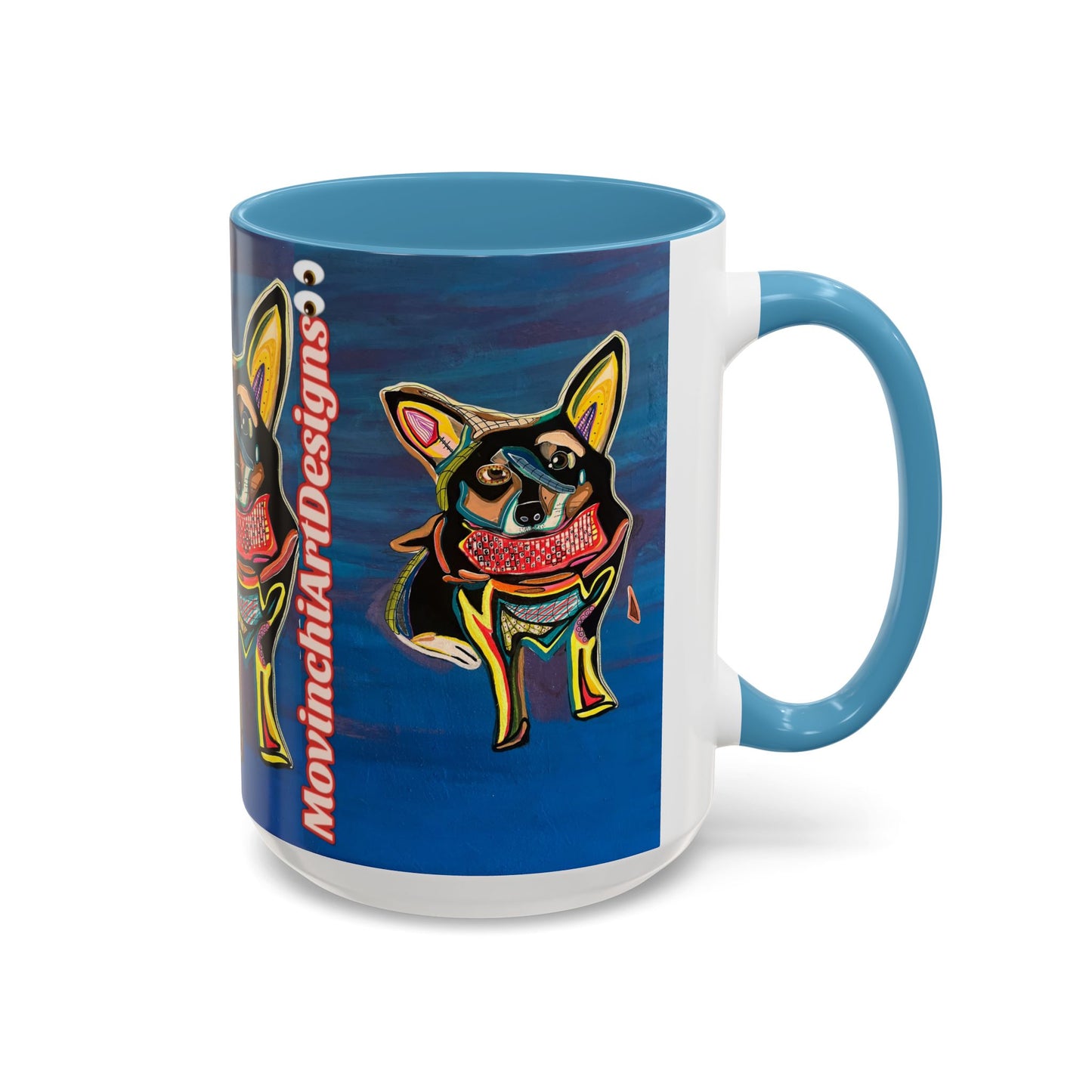 Chihuahua Art Coffee Mug – Colorful Pop‑Art Dog Accent Mug (11/15 oz)