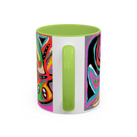 Abstract Neon octopussy Coffee Mug — Colorful Pop Art Accent Mug (11/15oz)
