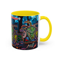 RYDER4.0  Psychedelic Forest Accent Coffee Mug – Colorful Trippy Creature Design (11/15oz)