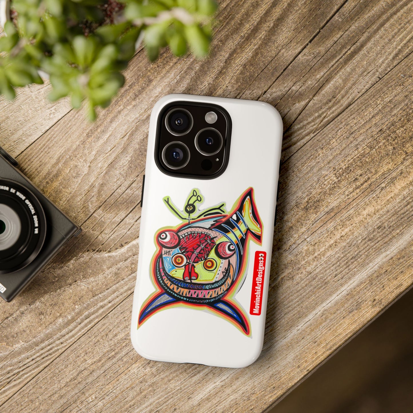Phone Case — Colorful Abstract PARASITE  Fish Art Tough Cases