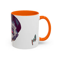 Edgy 3x  Horror Face Accent Coffee Mug (11/15oz) — 'ANAL 3X' Graphic
