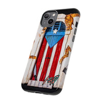 Puerto Rican Flag Phone Case - Rustic Coquí Door Design Tough Case