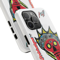 Artistic Crown KING GRAY  Skull Tough Phone Case — Colorful Abstract Guardian Design