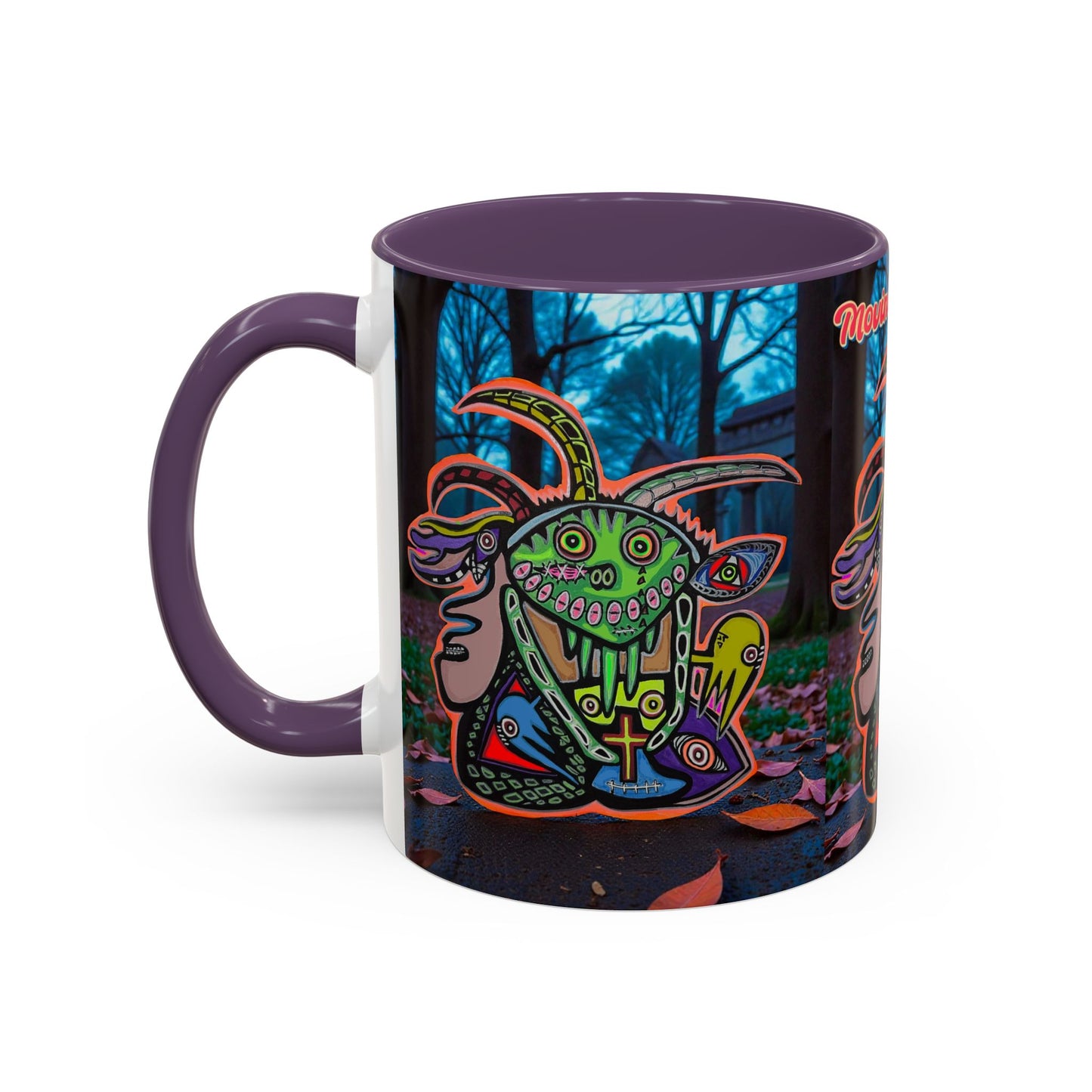 RYDER4.0  Psychedelic Forest Accent Coffee Mug – Colorful Trippy Creature Design (11/15oz)