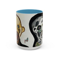 3 amigos Creepy Masked Faces Accent Coffee Mug – Horror Art 11/15oz