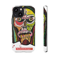 KUNTA.  Abstract Tribal Skull Phone Case — Colorful Street Art Protective Cover