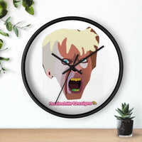 KAREN.  Screaming Face Wall Clock — Bold Pop Art Horror Home Decor