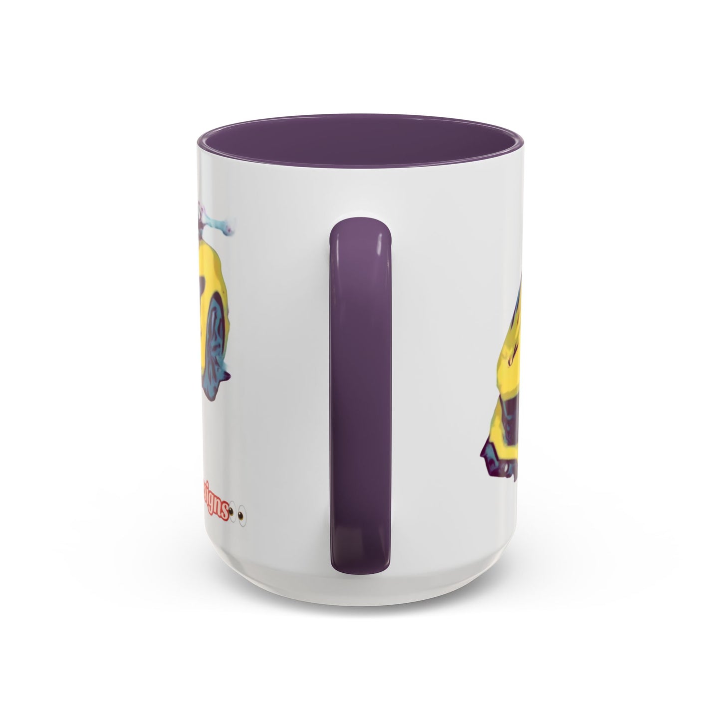 ZR1 Lover Coffee Mug — Yellow Sports Car & Boston Terrier Accent Mug (11/15 oz)