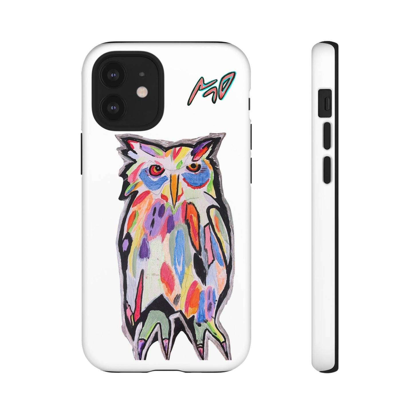 Colorful Owl Phone Case — Artistic Owl Illustration Tough Case