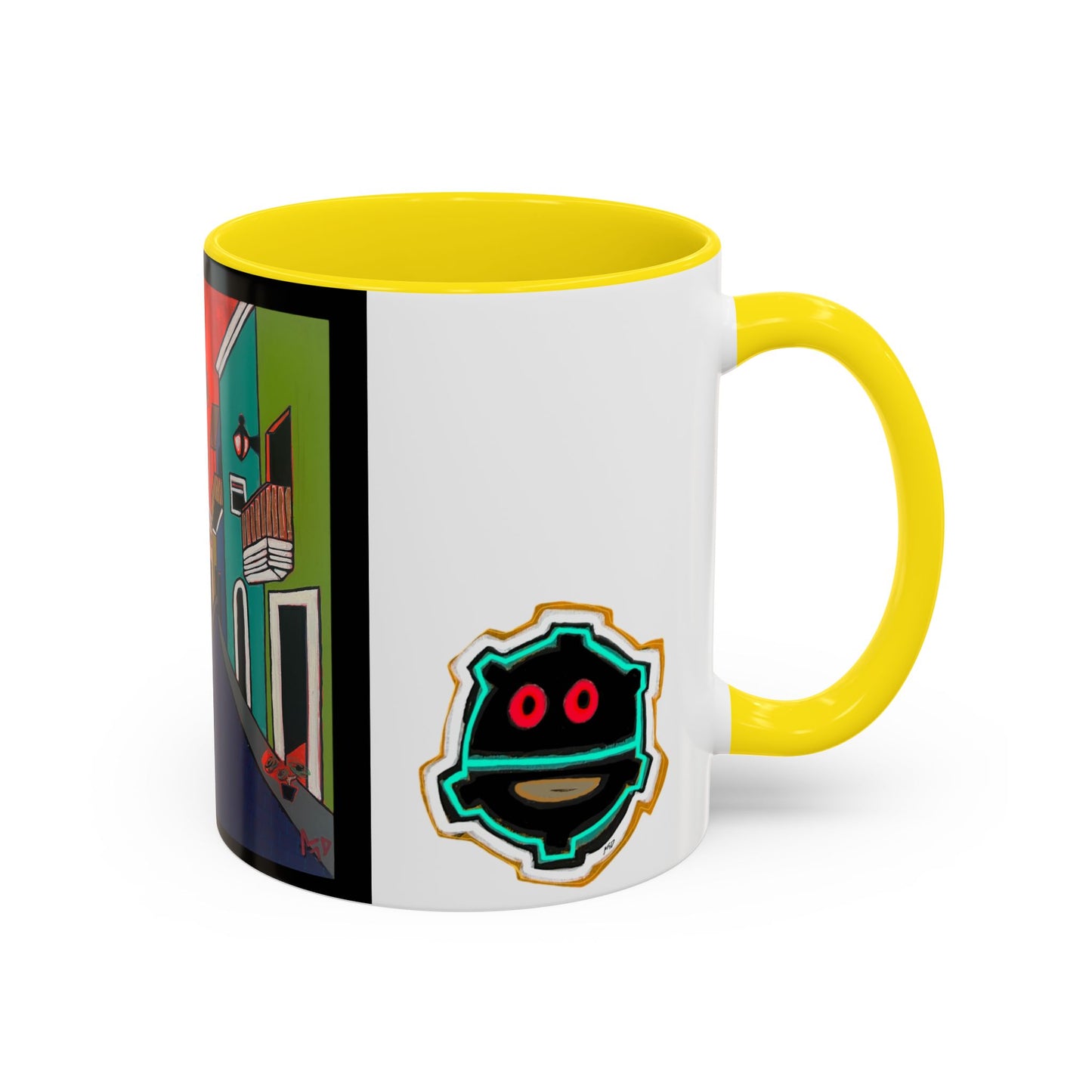 SAN JUAN.  Colorful Street Art Coffee Mug — Vibrant Alleyway & Playful Emblem Accent Mug