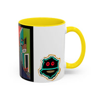 SAN JUAN.  Colorful Street Art Coffee Mug — Vibrant Alleyway & Playful Emblem Accent Mug