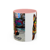 Colorful Pop Art Dog Accent Coffee Mug — Vibrant French Bulldog Design (11/15 oz)
