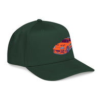 2JZ.  Retro Orange Sports Car Baseball Cap — Vintage JDM Supra Snapback