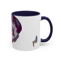 Edgy 3x  Horror Face Accent Coffee Mug (11/15oz) — 'ANAL 3X' Graphic