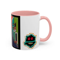 SAN JUAN.  Colorful Street Art Coffee Mug — Vibrant Alleyway & Playful Emblem Accent Mug