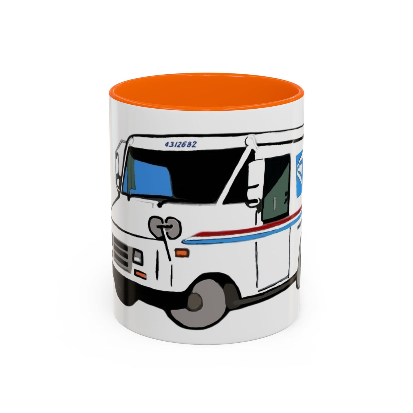 LLV Postal Service Mail Truck Accent Coffee Mug — Retro USPS Delivery Van Illustration (11/15oz)