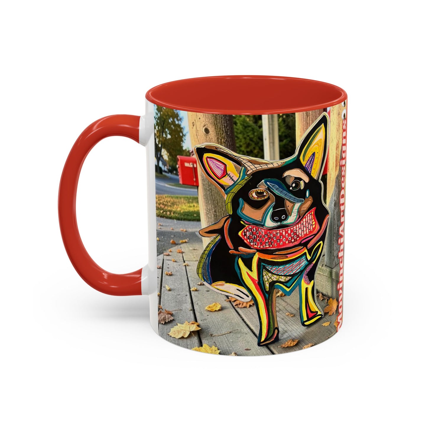 Colorful Corgi Accent Coffee Mug – Vibrant Pop-Art Dog Design (11/15oz)