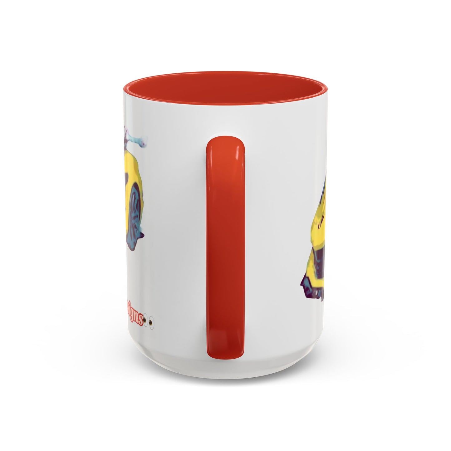 ZR1 Lover Coffee Mug — Yellow Sports Car & Boston Terrier Accent Mug (11/15 oz)