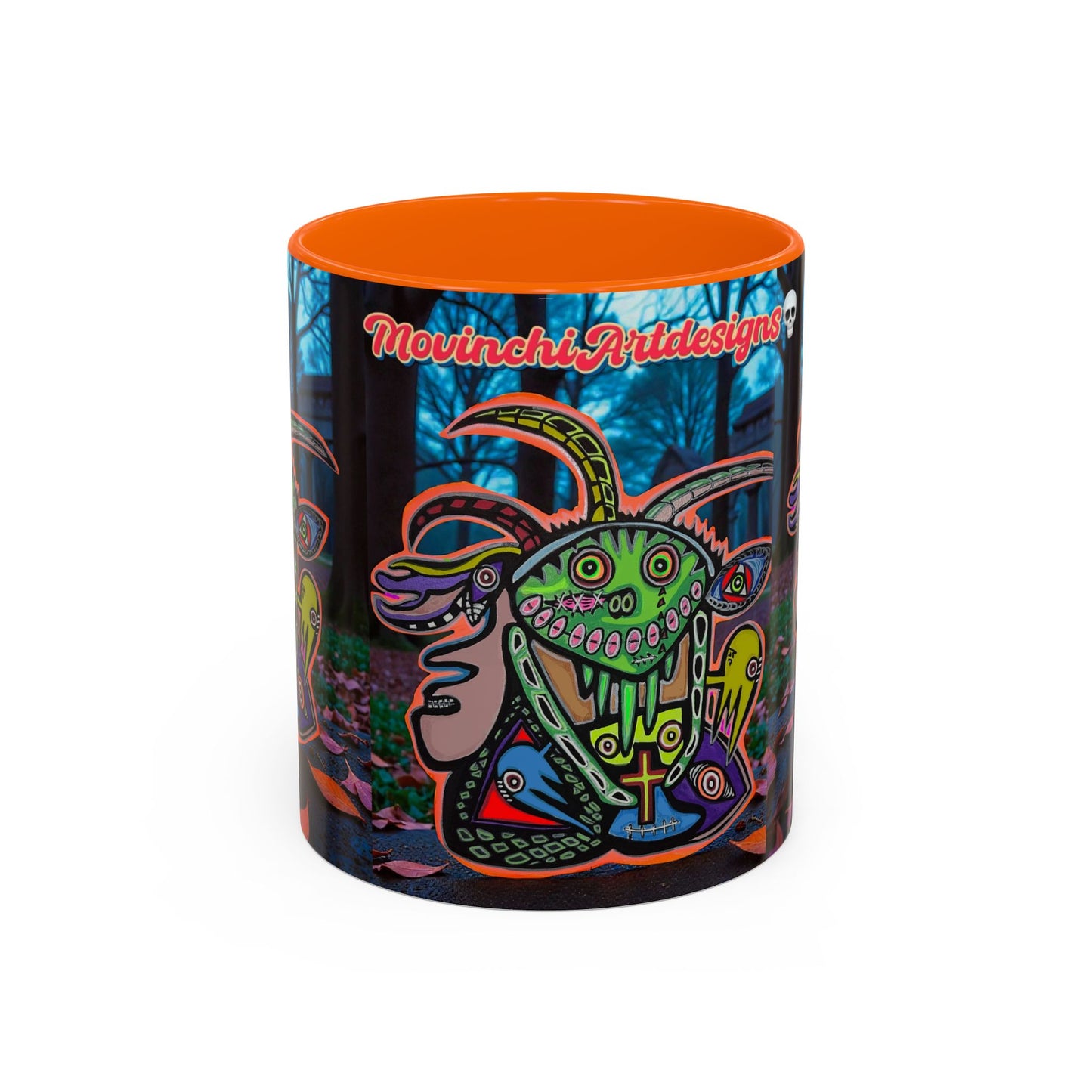 RYDER4.0  Psychedelic Forest Accent Coffee Mug – Colorful Trippy Creature Design (11/15oz)