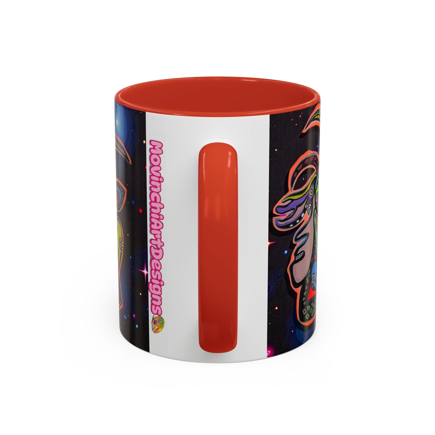 Psychedelic RYDER2.0   Space Goat Accent Coffee Mug — Colorful Cosmic Animal Art (11/15oz)