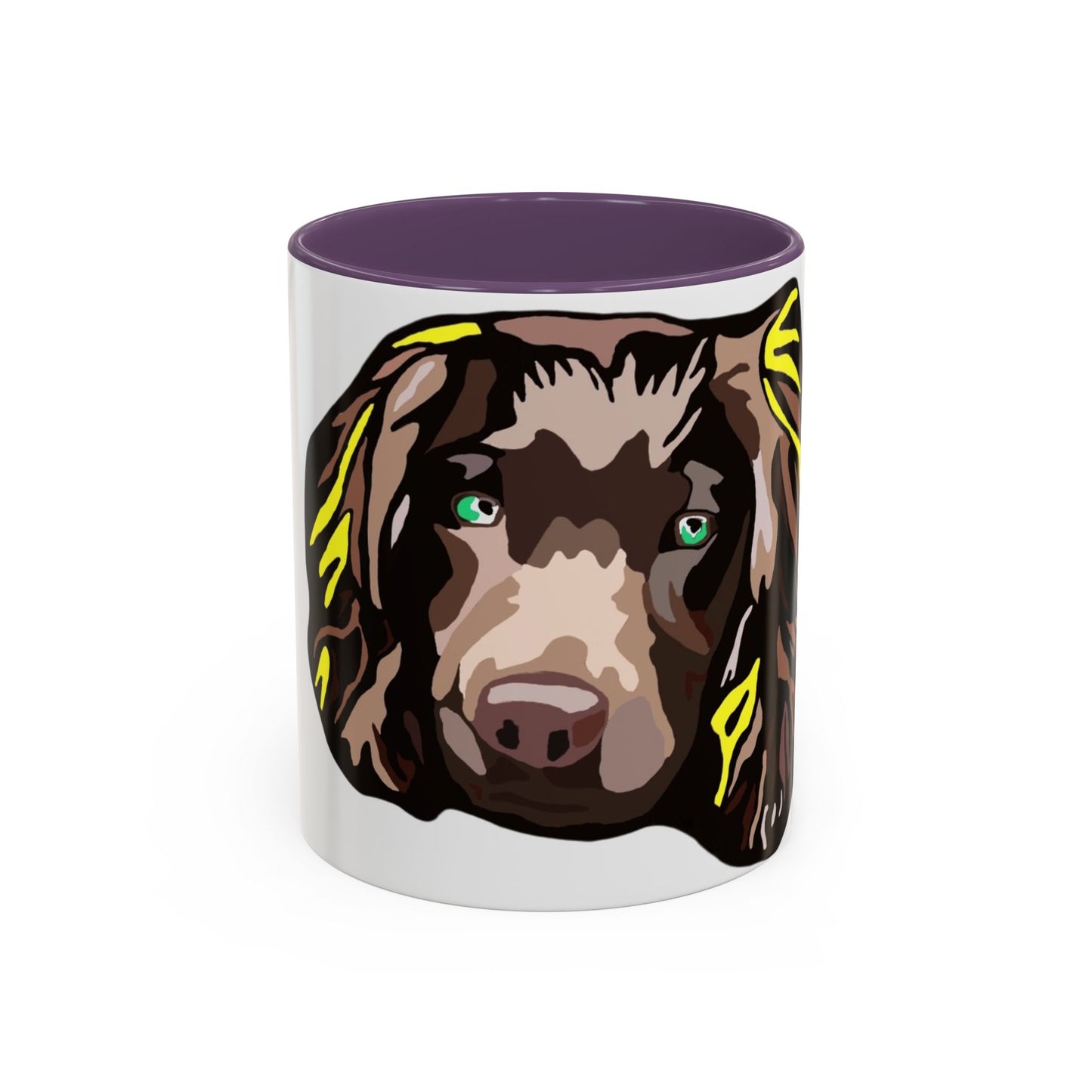 MR COCKER Dog Portrait Accent Coffee Mug — Brown Spaniel Art Mug (11/15oz)