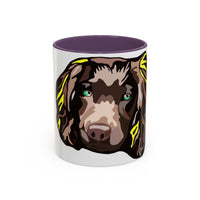 MR COCKER Dog Portrait Accent Coffee Mug — Brown Spaniel Art Mug (11/15oz)