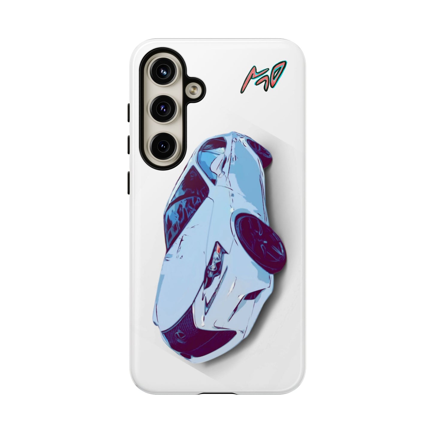Melvin White Sports Car Phone Case - Retro Pop Art Supercar Protective Tough Case