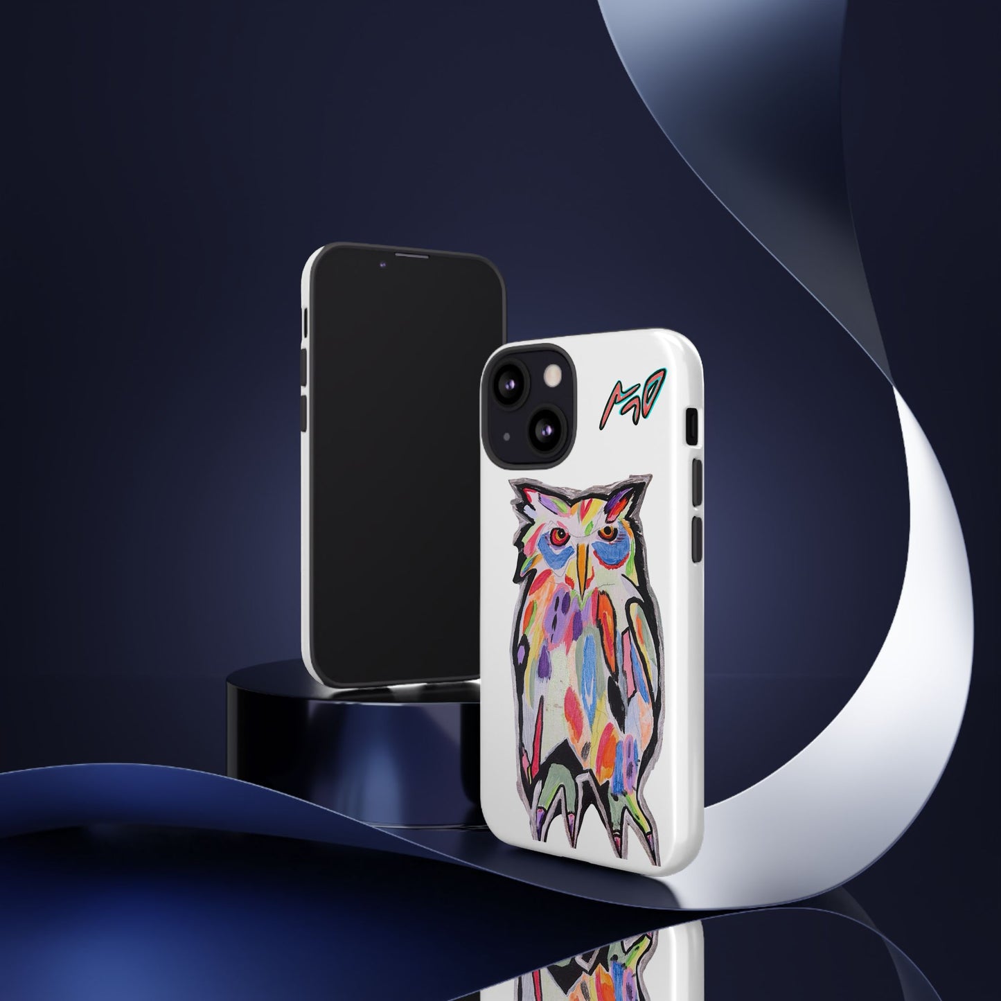 Colorful Owl Phone Case — Artistic Owl Illustration Tough Case