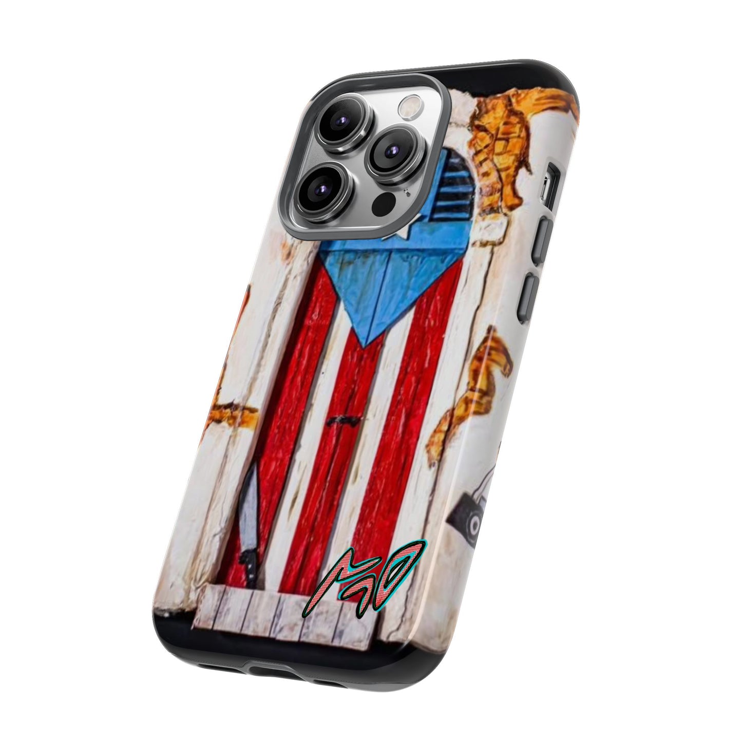 Puerto Rican Flag Phone Case - Rustic Coquí Door Design Tough Case