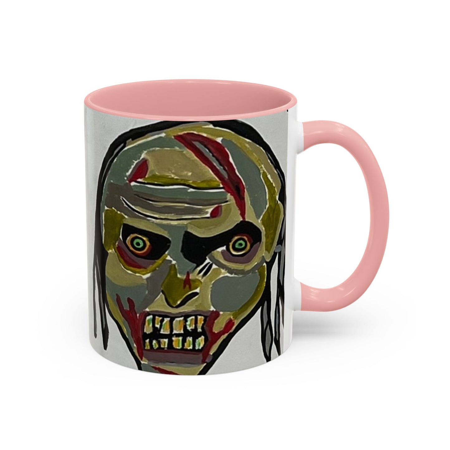 3 amigos2.0 Zombie Skull Coffee Mug — Spooky Horror Accent Mug (11/15 oz)
