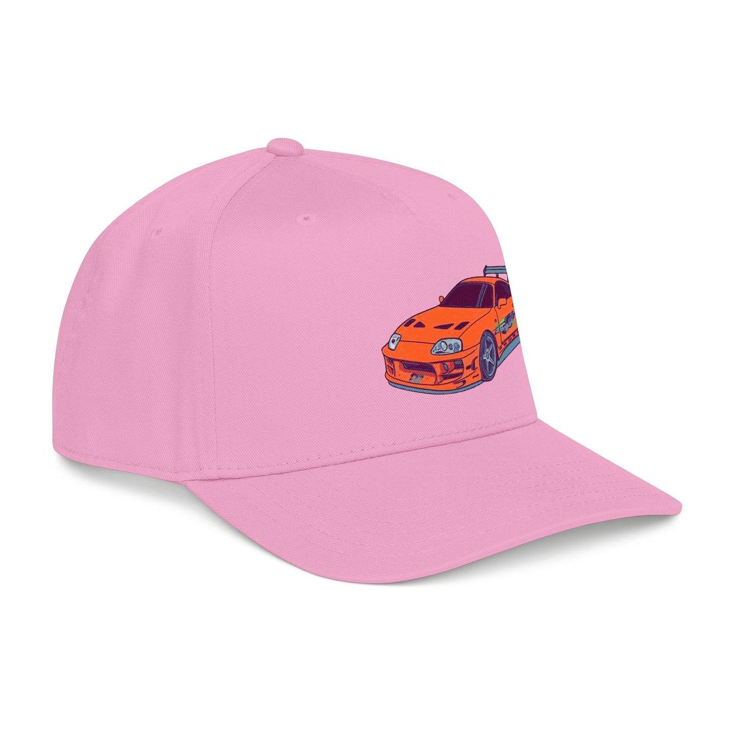 2JZ.  Retro Orange Sports Car Baseball Cap — Vintage JDM Supra Snapback