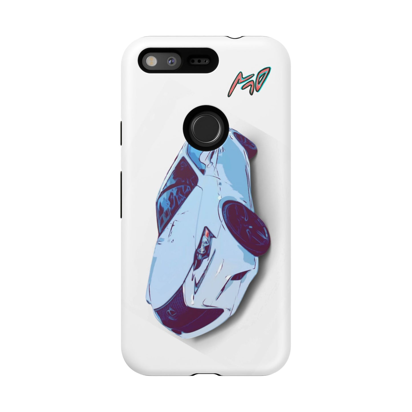 Melvin White Sports Car Phone Case - Retro Pop Art Supercar Protective Tough Case