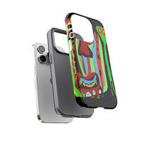 CRAZY.   Tribal Face Phone Case — Colorful Modern Art iPhone Cover