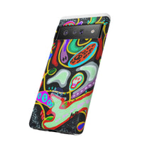 CRAZY4  Abstract Neon Skull Phone Case — Colorful Psychedelic Protective Cover