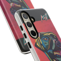 Colorful Pit LABRADOR Tough Phone Case — Vibrant Pop Art Dog Design