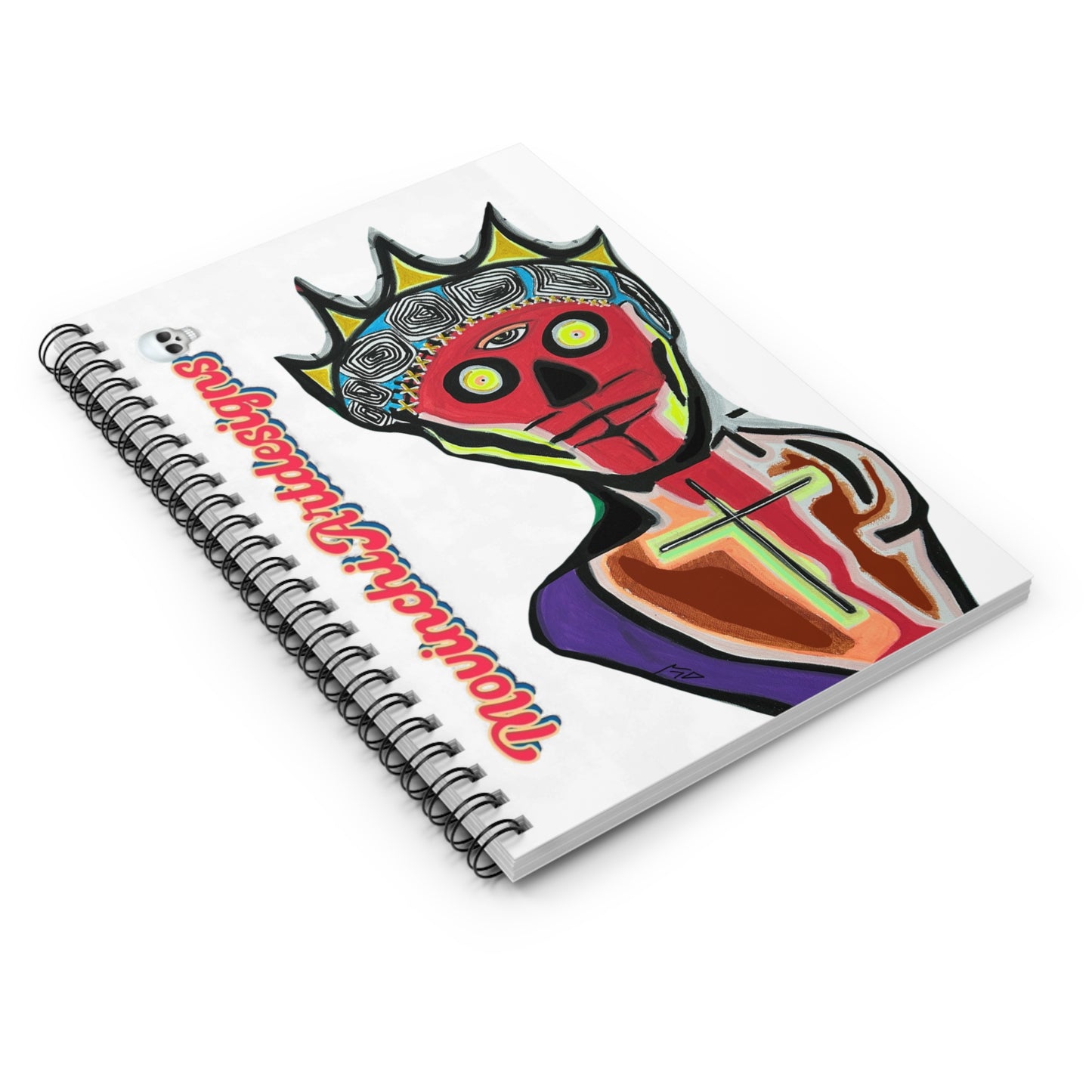 Skull King GRAY  Spiral Notebook — Bold Pop-Art Journal for Artists & Creatives